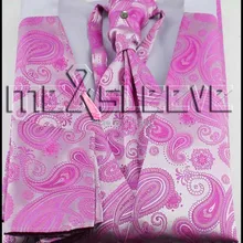 Однобортное Для мужчин жилет светло-фиолетовый жилет с рисунком(жилет+ галстук-бабочка+ платок+ запонки