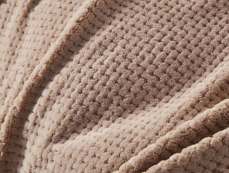 Простое однотонное Сетчатое серое одеяло модное белое Коралловое Флисовое одеяло с ананасом удобное розовое плюшевое одеяло до колена BD105A