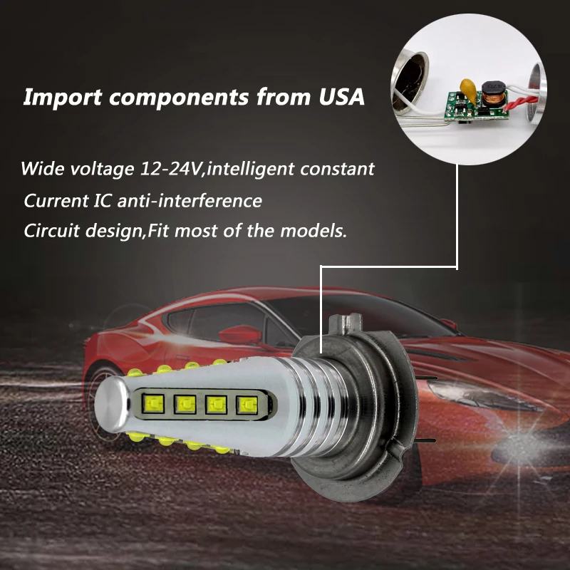 KEPUSI 2x H7 80W cree chip High Power Car LED Light Source Fog lamp Auto DRL Day running light Driving lamp Truck 12V 24V white KEPUSI 2x H7 80W cree chip High Power Car LED Light Source Fog lamp Auto DRL Day running light Driving lamp Truck 12V 24V white