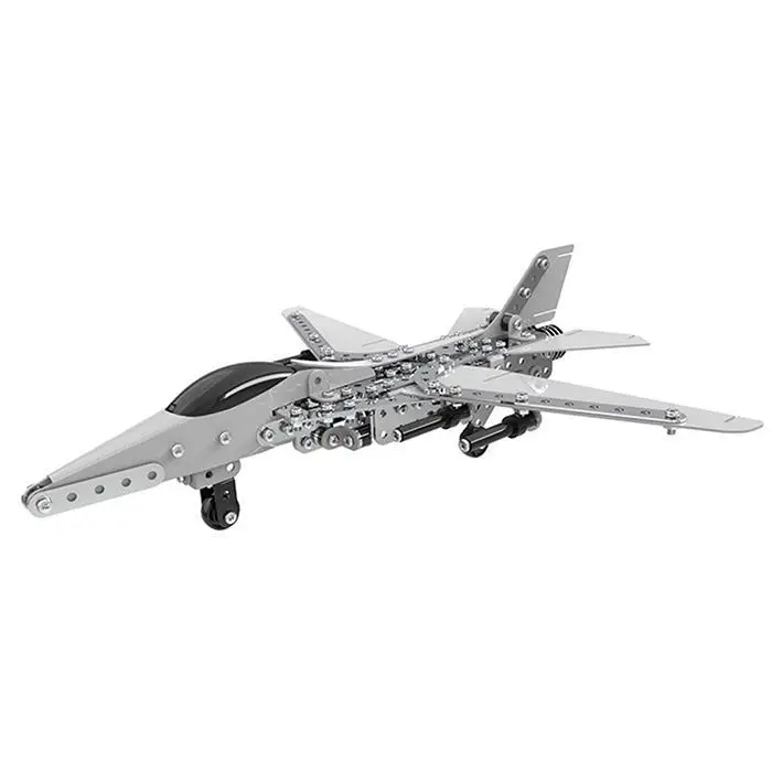 

DIY Stainless Steel Metal Assembly Building Block DIY Building Blocks Assembled Stainless Steel Bomber Toys Kit