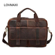 Hommes de Véritable porte-documents en cuir sacs pour ordinateur portable mâle Épaule sacs bandoulière messenger sacs à main occasionnels