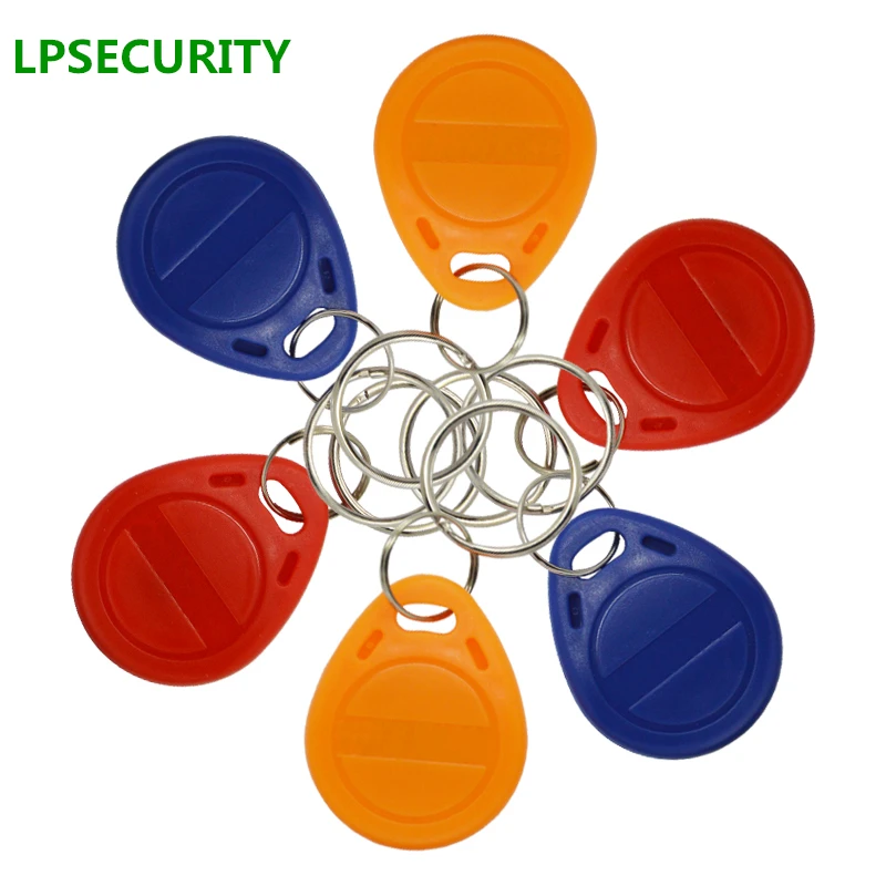

100pcs EM4100 Badge Key 125khz ID Keyfob RFID TK4100 Tag Tags Card Sticker Fob Token Ring Proximity Chip