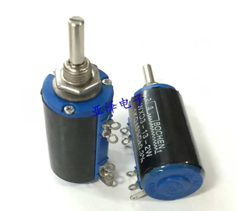 (2pcs/bag) High quality WXD3-13-2W precision multi ring potentiometer 10 turns 1K axis 20MM adjustable resistor 2W | Электроника