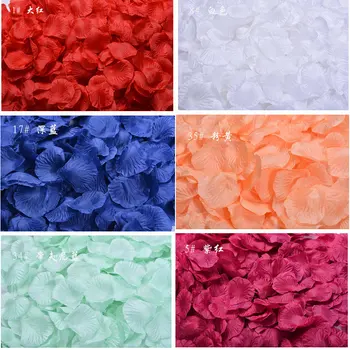 

2000pcs/lot Colorful Artificial Silk Rose Petals for Wedding Birthday Event Party DIY Petals Decorative Flowers