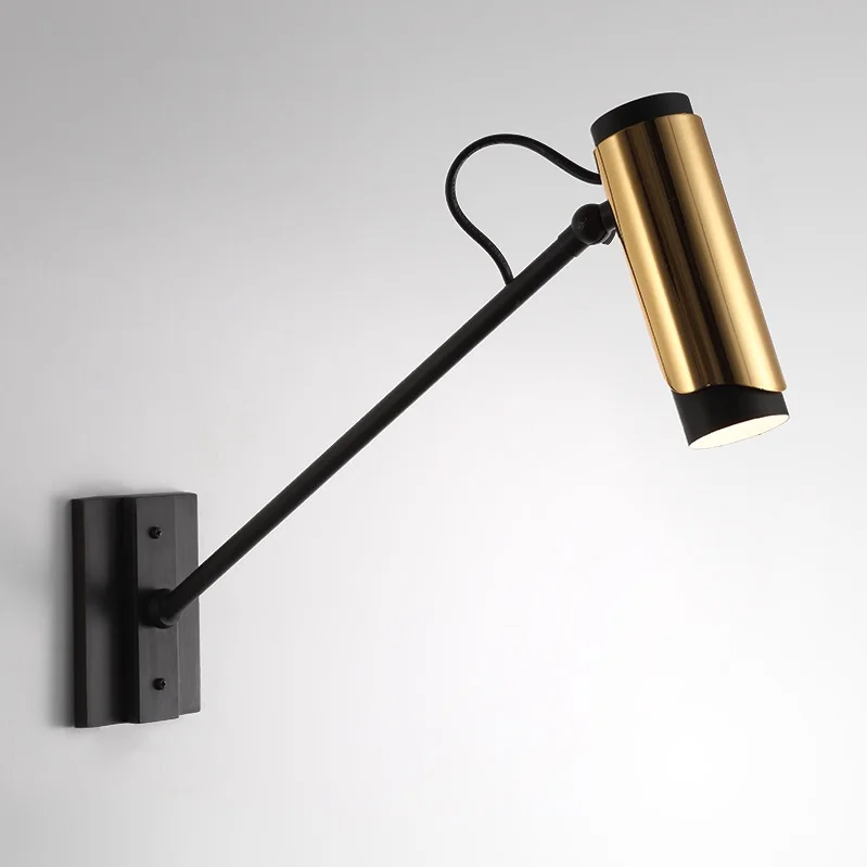 

5W LED Wall Lamps in Metal Shade with Golden Finish, Contemporary Wall Lights with Rotating Shade