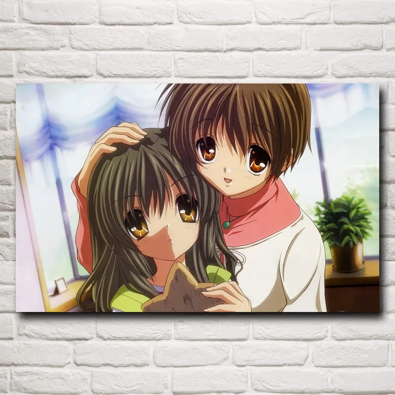 FOOCAME Clannad японское аниме искусство Шелковые Плакаты и принты Живопись Домашний декор настенные картины для гостиной 12x19 22x35 дюймов - Цвет: 013