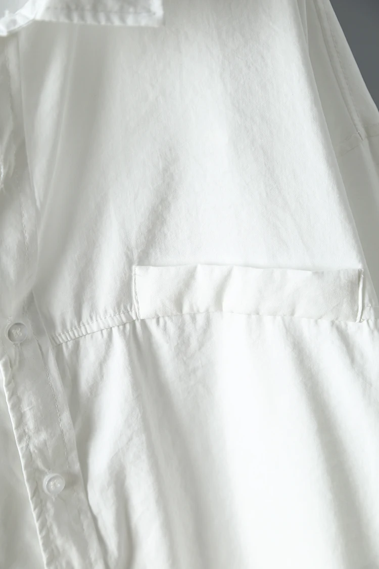 Корейская мода размера плюс, женские блузки, повседневные, весна-осень, отложной воротник, длинный рукав, Женская белая рубашка, Blusa Feminina