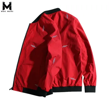 

2018 Spring And Autumn New Jacket Men Fashion Street Fashion Slim Wild Clothing Casual Stand Collar Solid Color Mens Jackets