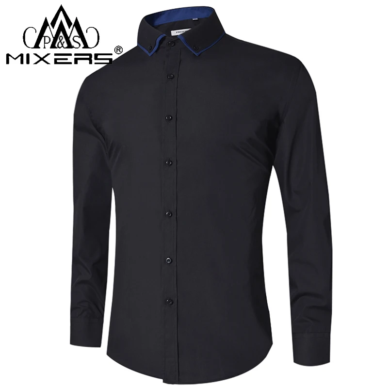 New Design 2018 Casual Shirt Men Long Sleeve Slim Fit Men's Casual Button-Down Shirt Formal Dress Shirts Male Clothing Camisa 