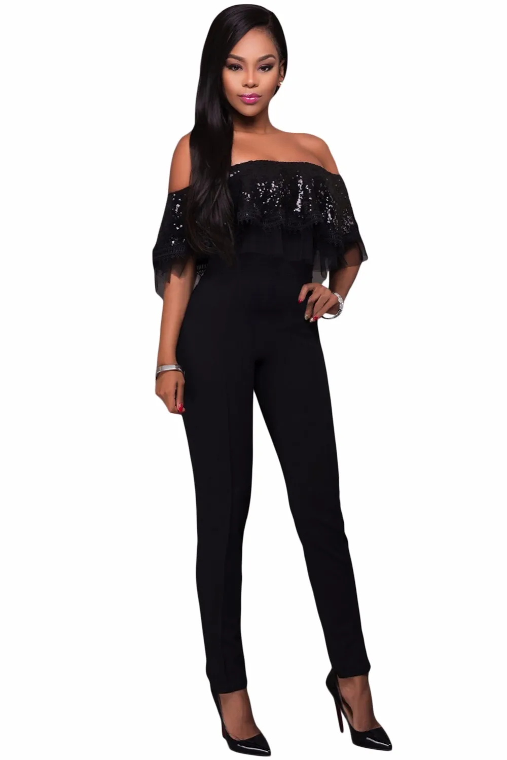 Black-Sequin-Ruffle-Top-Jumpsuit-LC64249-2-2