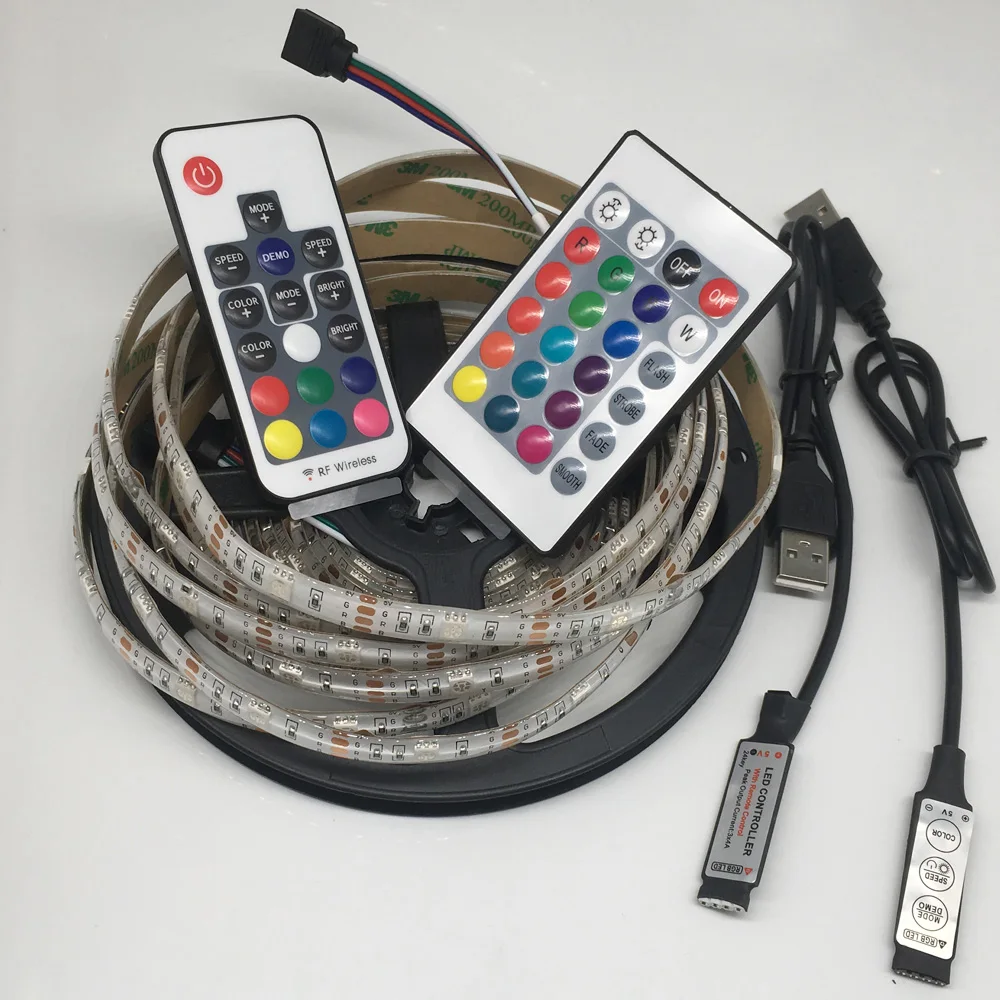Гибкая светодиодная лента 5 в пост. Тока USB 5050 RGB 1 м 2 м|Светодиодные ленты| |