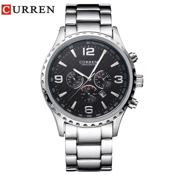 

CURREN Top Brand Luxury Fashion Sports Men Watches Casual Military Quartz Watch Full Steel Waterproof Clock Relogio Masculino
