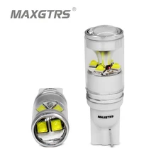 2x Super Bright T10 194 168 W5W 6SMD Cree Chip 30W Wedge Base Car Auto LED Reverse Light Backup Light with Projector Lens
