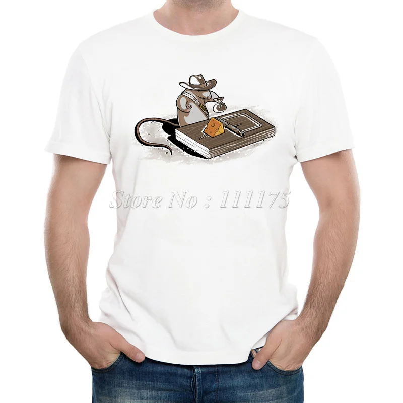 Мужская футболка с принтом Clever Mouse летняя крутым дизайном мягкая высокого