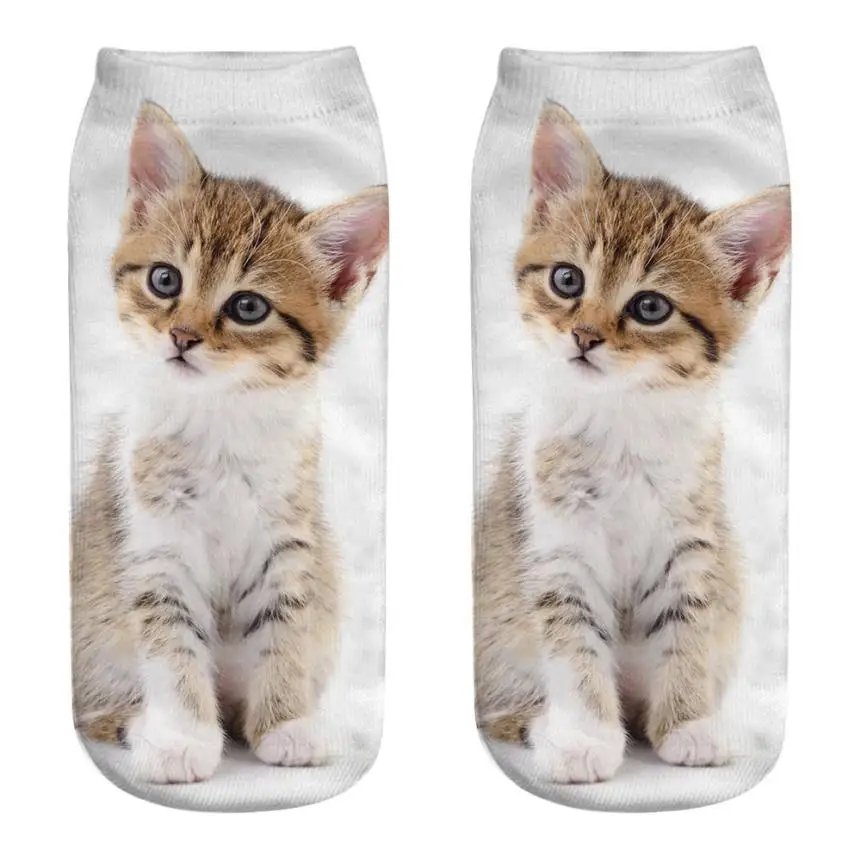 NEW Fashion Cute Casual Cotton Socks 3D Printing Medium Cartoon High Quality Comfortable Soft Sock Flawless Chaussette | Женская одежда