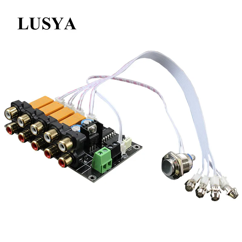 Lusya Touch button 4 way audio Switch Input Selection Board DC or AC input 2.0 channel stereo Source switching board B9-001 Lusya Touch button 4 way audio Switch Input Selection Board DC or AC input 2.0 channel stereo Source switching board B9-001