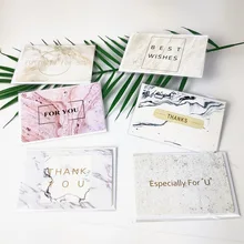 Carte de vœux créative Texture marbre, carte petit Message de remerciement avec enveloppes, 10 pièces/lot, fournitures de Festival AES002