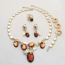 Золотые свадебные ювелирные наборы роскошные свадебные украшения