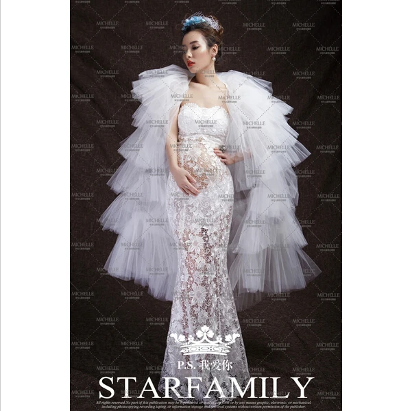 

Lace Transperant White Maternity Long lace Dresses Pregnant Photography Props Fancy Pregnancy Summer Style Beach Dress