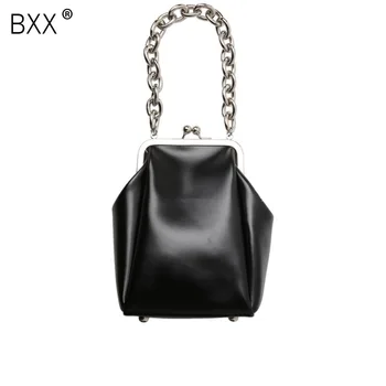 

[BXX] Women's Single Shoulder Bag All-match Flap 2020 Vintage Portable Chic Chain Handbag Ladeis PU Leather Package HF106