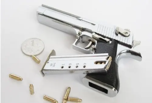 1/2. 05 металлический пистолет пустынный Орел яркое серебро вер. Пистолет полицейский игрушечный пистолет Модель, игрушечный пистолет металл