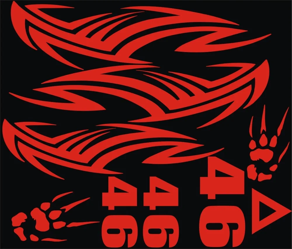 

Bike Stickers Motorcycle Reflective Decals Motor trailer sheet metal Stickers