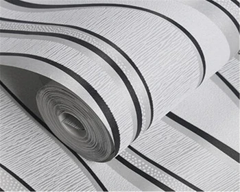 

Beibehang Black and white striped 3D wallpaper modern nonwoven wallpaper bedroom living room TV background wallpaper papel tapiz
