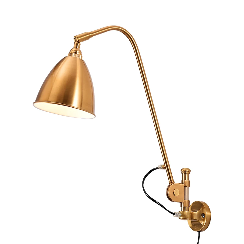 

nordic long arm adjustable metal wall lamp for study bedroom home deco living room led wall light modern office lighting fixture