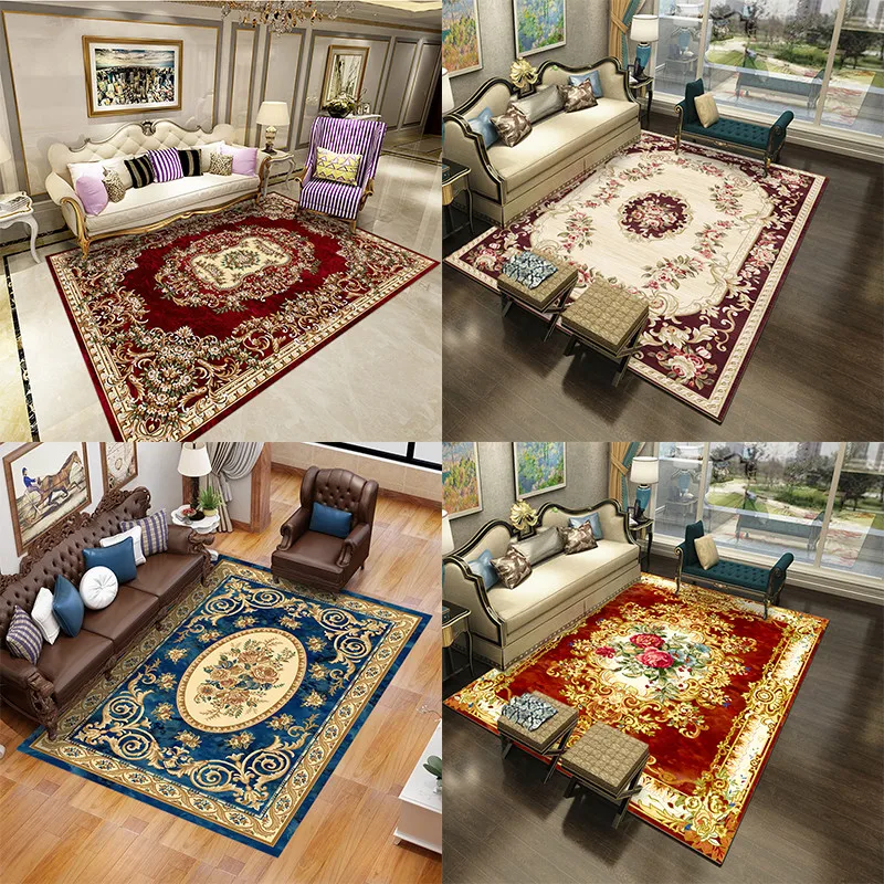 Ковер в европейском стиле для гостиной, современный простой прикроватный коврик для спальни, диван, журнальный столик, коврик в американском стиле