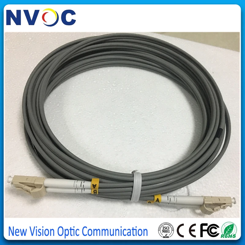 6 шт./лот LC UPC внутренний бронированный дуплекс 62 5/125 OM1 волоконно оптический