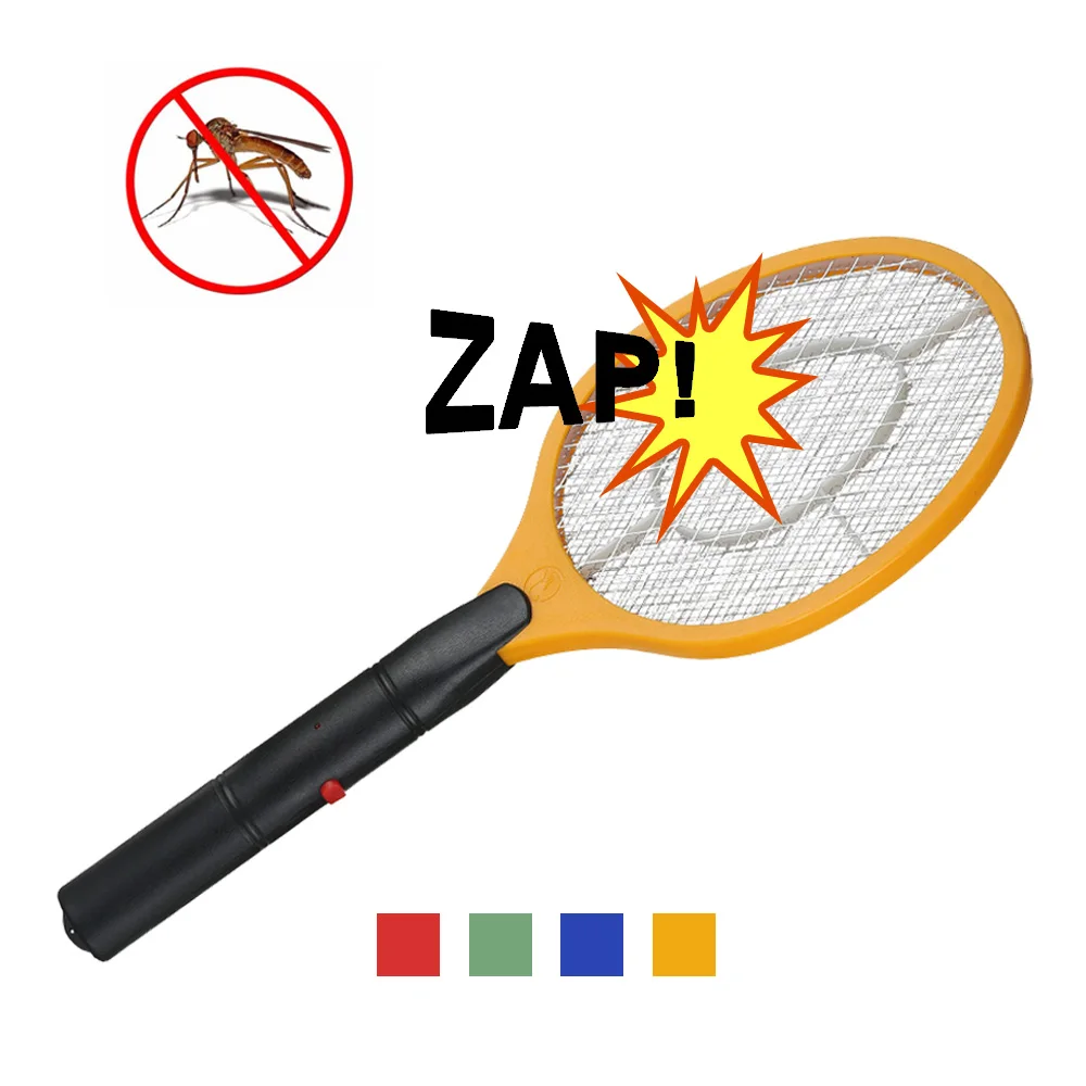 

2 AA batteries Operated Hand Racket Electric Mosquito Swatter Insect Home Garden Pest Bug Fly Mosquito Zapper Swatter Killer