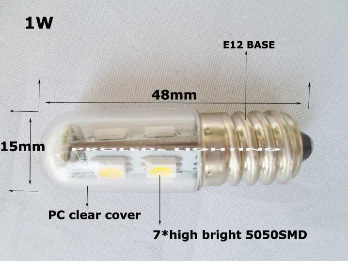 Оптовая продажа 120 в 220 230 E14 1 Вт 7 * 5050SMD 10 Светодиодный ных лампочек bombilla led blanco для
