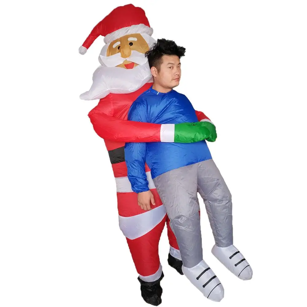 Костюм снеговика Санта-Клауса для взрослых и детей; Надувное нарядное платье на Рождество, Хэллоуин, карнавал; карнавальный костюм; костюм для дня рождения - Цвет: Santa Claus Pick Me