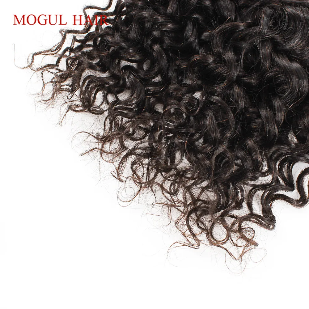 MOGUL волос 4 Связки с синтетическое закрытие волос волна воды Ombre мёд блондинка пучки 50 г/шт. бразильский Remy человеческие волосы