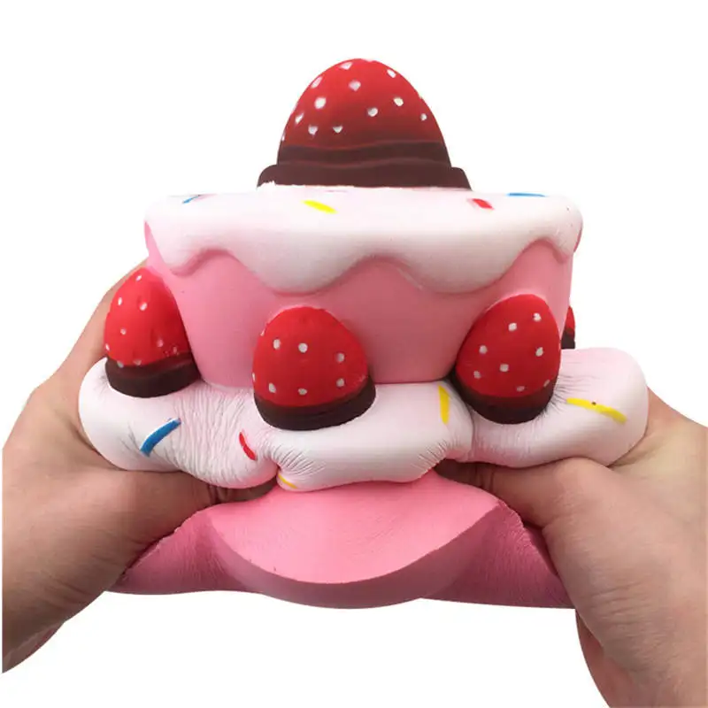 Новинка Kawaii Squishies клубничный торт Jumbo для мягких медленно поднимающихся игрушек Лучший подарок для детей антистресс анти Strrss огромная игрушка