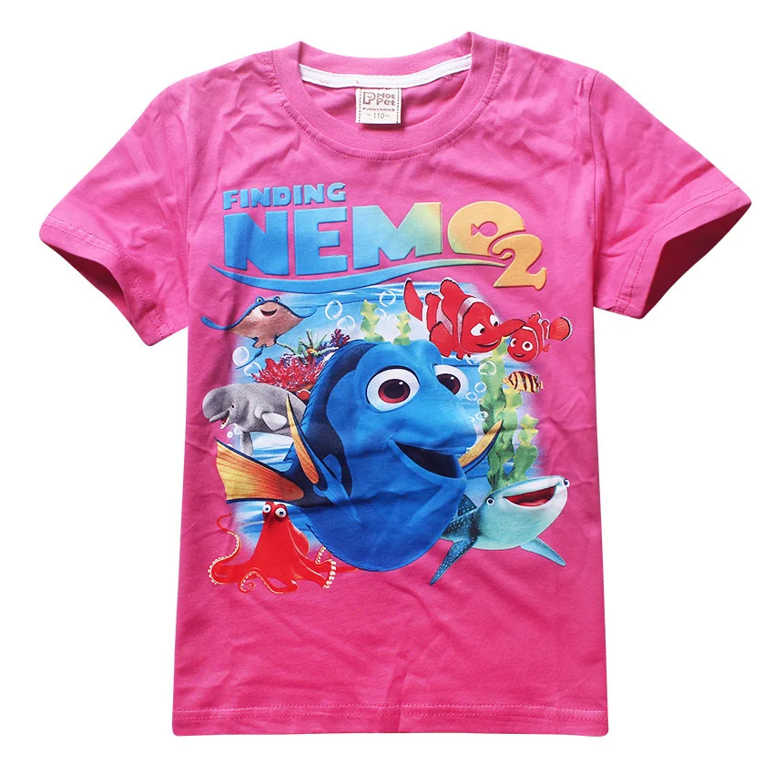

New Finding Nemo Girls T-Shirts Summer T-Shirts For Girls Cartoon Cotton kids Tee Tops Clothing Baby Children Clothing 3-9 Years