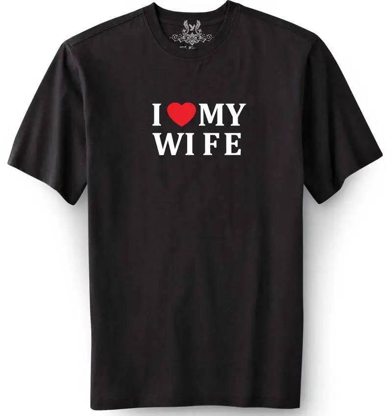 New MEN'S PRINTED &quotI LOVE MY WIFE&quot FUNNY T-shirt ALL SIZE 2019 fashion t shirt 100% cotton tee tops wholesale | Мужская