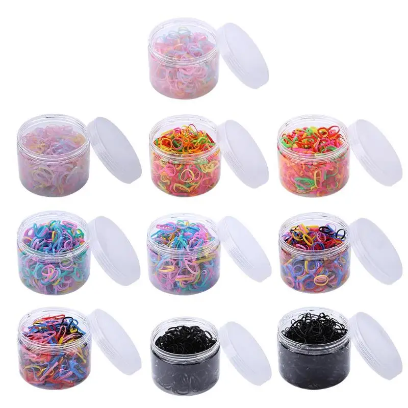

500pcs Colorful Rubber Band Ponytail Holder Kids Girl for Hair Styling Ties Cute Girls Colorful Elastic Rubber Band Styling Too