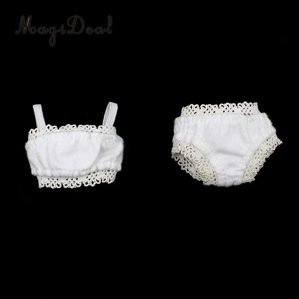 White Dolls Lingerie Bra Panties PJs Clothes for 12inch Blythe Licca Doll Accessories