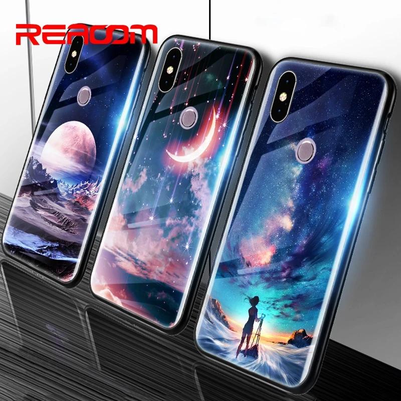 

Tempered Glass Case for Xiaomi Redmi Note 5 Phone Case for Xiaomi Mi A1 A2 Lite Redmi 6A 5 plus Note 6 pro 4X Patterned TPU Case