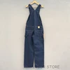 Bob Dong 40s Three-In-One Wabash Striped Overalls Vintage High Back Denim Pants 40s Retro Trousers 2