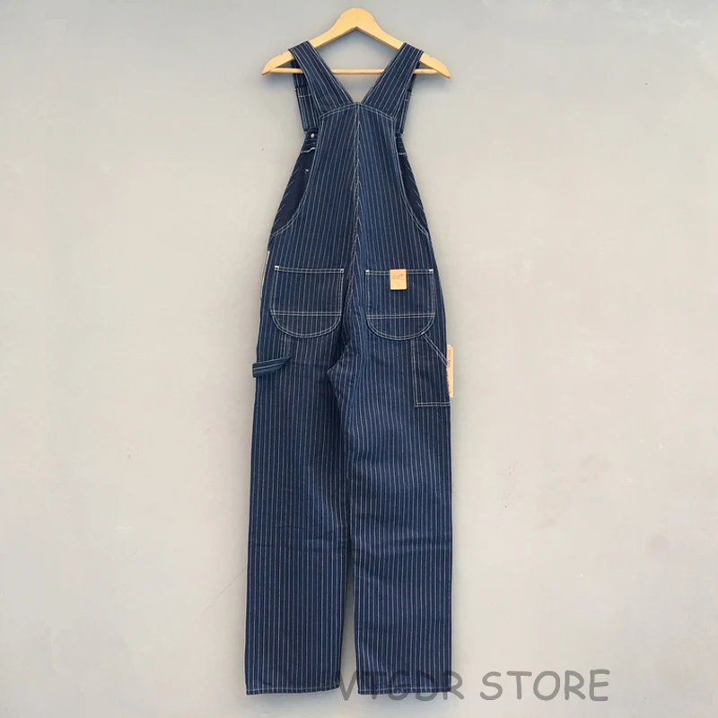 vintage striped overalls