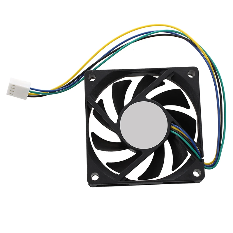 70x70x15mm 12V 4 Pins PWM PC Computer Case CPU Cooler Cooling Fan Black 1