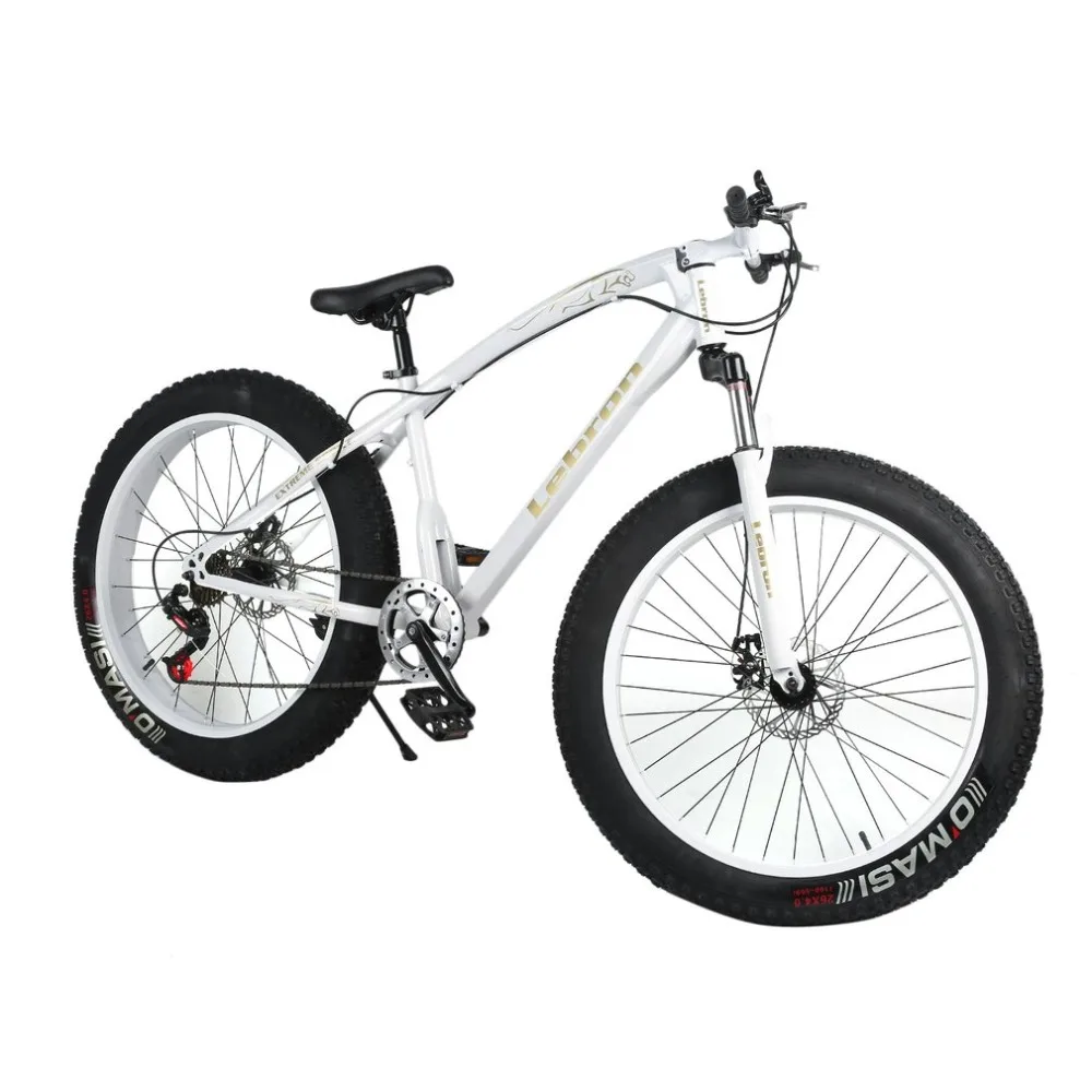 

(RU) 26X21 Inch 7 Speed Snow Bike Double Disc Braking System Bicycle Steel Frame Mountain Bike Outdoor Sports Exercise Bike