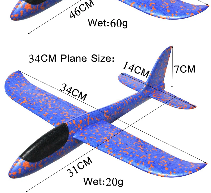 Опт специализированная ссылка 20 шт 40 шт 34 см Малый размер EPP планер хватать руками самолеты цвет случайный