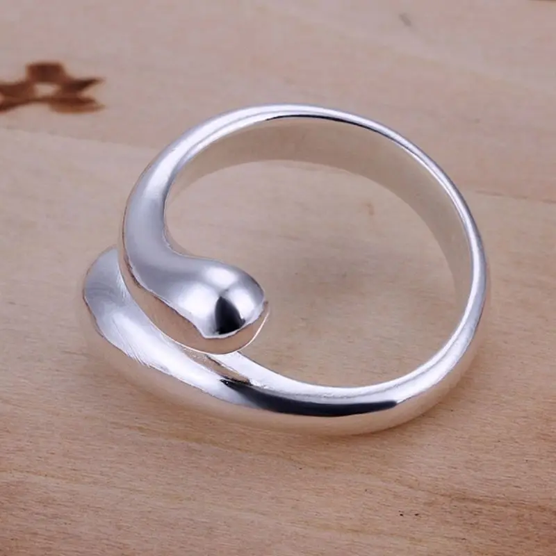 Hot Girls Shop 1Pcs Stylish Women Silver Plated Snake Ring Jewelry