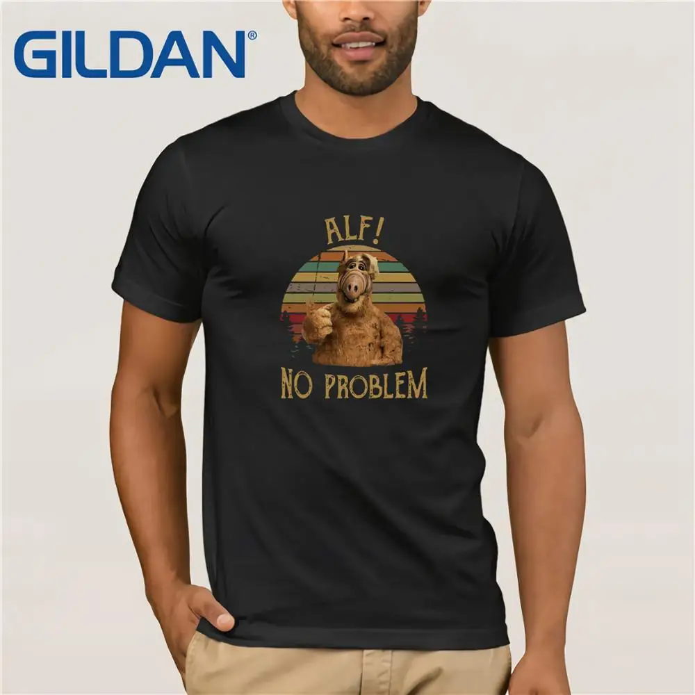 

Gildan Brand Alf Alien No Problem Vintage T-Shirt Men's Short Sleeve T-Shirt