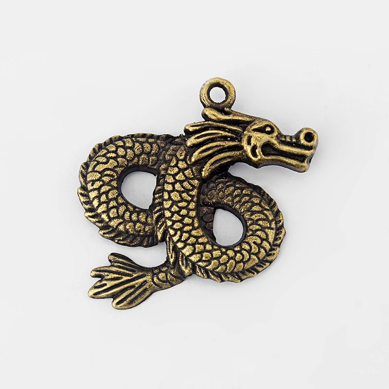 Buy 10Pcs Antique Bronze Chinese Dragon Charms