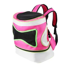 Сетка для собак, однотонный складной рюкзак, дышащая уличная переноска для поездок, двойные сумки на плечо для маленьких собак, кошек PB755