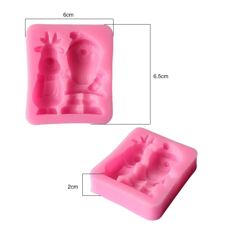 Санта Клаус Milu форма оленя шоколадные конфеты Jello 3D Силиконовые помадные Кружева